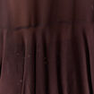 Blouse manches longues col ras de cou marron fonc&eacute; femme