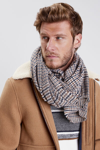 Écharpe marron homme