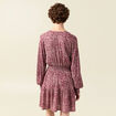 Robe évasée fluide bordeaux femme