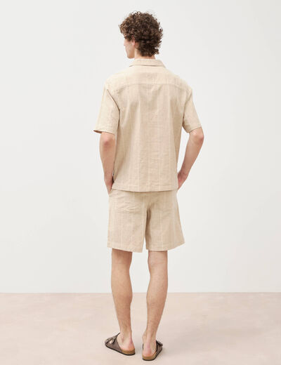 Chemise boyfriend manches courtes vert clair homme