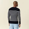 Pull manches longues fabriqué en France bleu marine homme