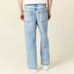 Jeans large 5 poches longueur 32 denim snow bleach homme