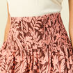 Jupe longue &eacute;vas&eacute;e en coton marron fonc&eacute; femme