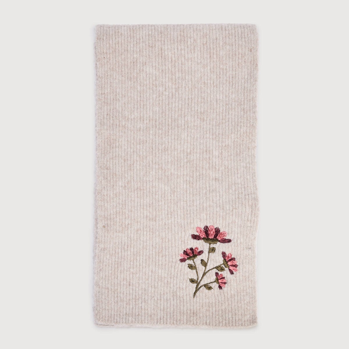 &Eacute;charpe brod&eacute;e 180x23 cm beige femme