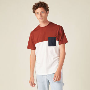t shirt eco responsable marron cognac homme T-shirt éco-responsable marron cognac homme