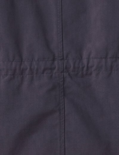 Parka à capuche déperlante bleu foncé femme