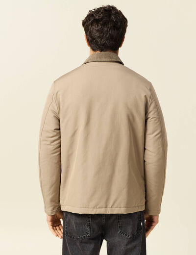 Veste droite mi-longue d&eacute;perlante sable homme