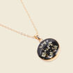 Collier avec pendentif noir femme