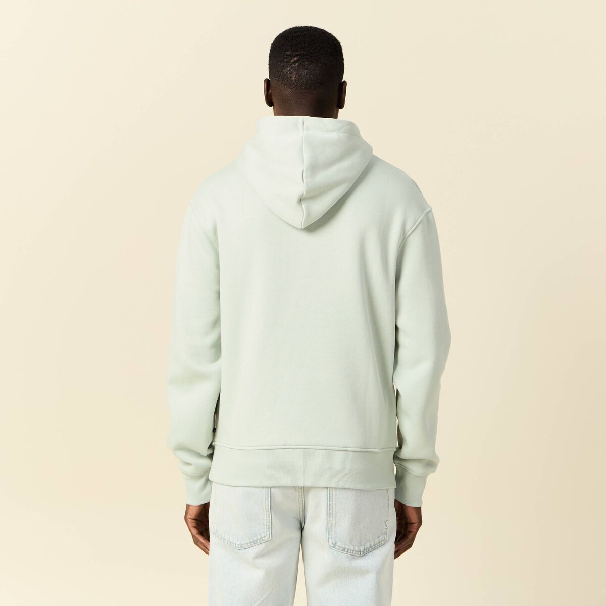 Sweat à capuche vert clair homme