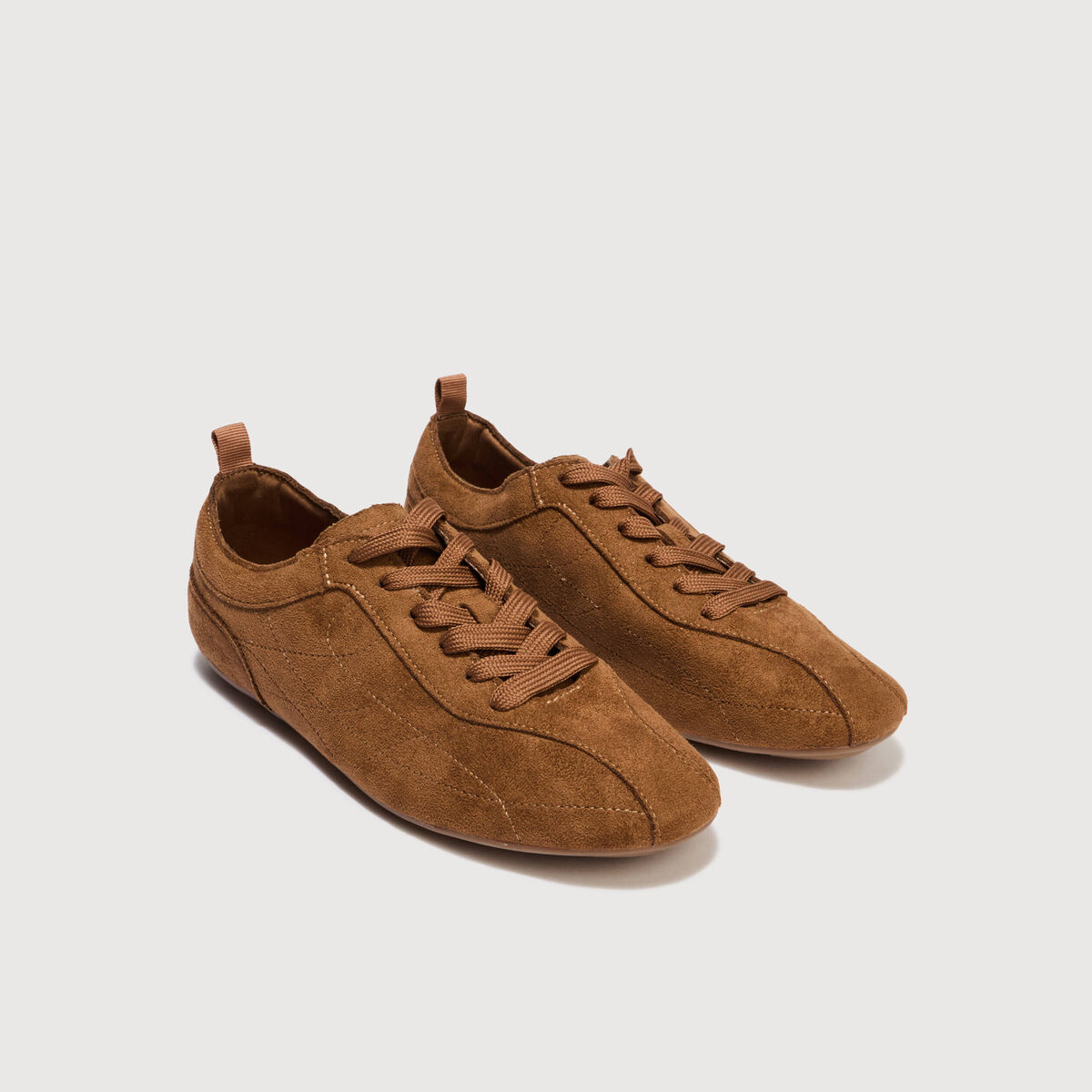 Basket &agrave; semelle fine marron femme