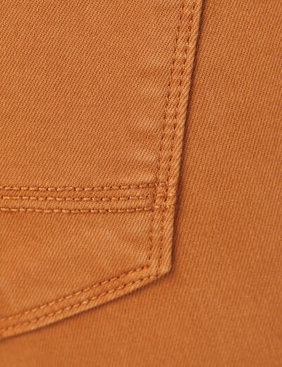 Pantalon slim marron femme