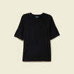 Pull manches courtes noir femme