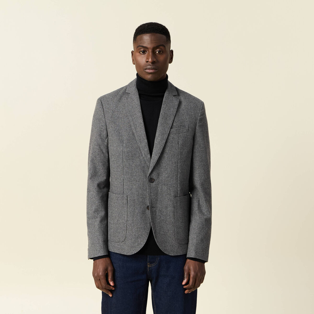 Veste blazer cintrée gris foncé homme