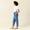 Jeans slouchy taille haute denim stone femme