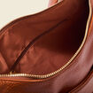 Sac demi-lune marron femme