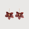 Boucles d'oreilles pendantes taupe femme