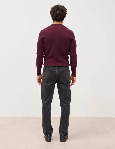 Jeans large relaxed denim noir homme