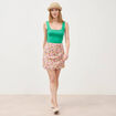 Jupe fluide doubl&eacute;e multicolore femme