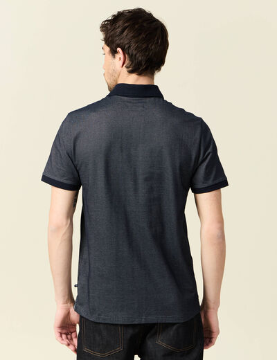 Polo manches courtes bleu marine homme