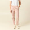 Chino cigarette 7/8&egrave;me taille haute rose clair femme
