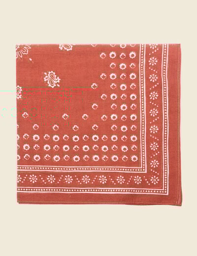 Foulard marron cognac homme