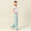 Pantalon large éco-responsable vert pastel femme