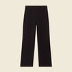 Pantalon straight taille haute noir femme