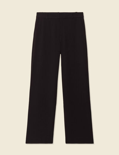Pantalon straight taille haute noir femme