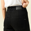 Jeans large taille haute denim noir femme