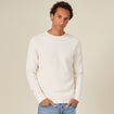 Pull manches longues fabriqué en France ecru homme