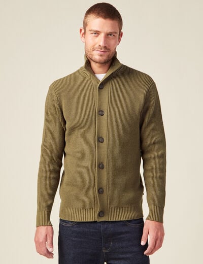 Gilet manches longues beige homme