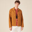 Blouson zipp&eacute; droit camel homme