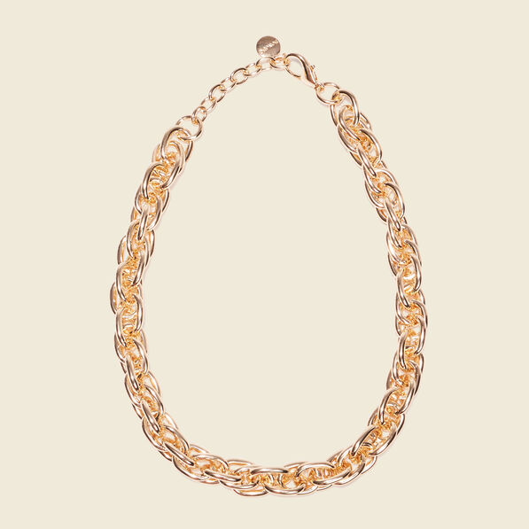 Collier chaîne couleur or femme