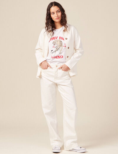 T-shirt éco-responsable blanc femme