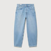 Jeans large longueur 32 en coton denim bleach homme