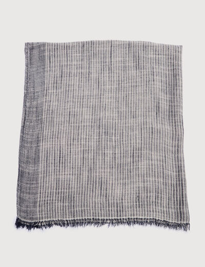 Foulard ray&eacute; bleu ciel homme
