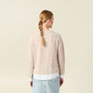 Pull manches longues 2-en-1 creme femme