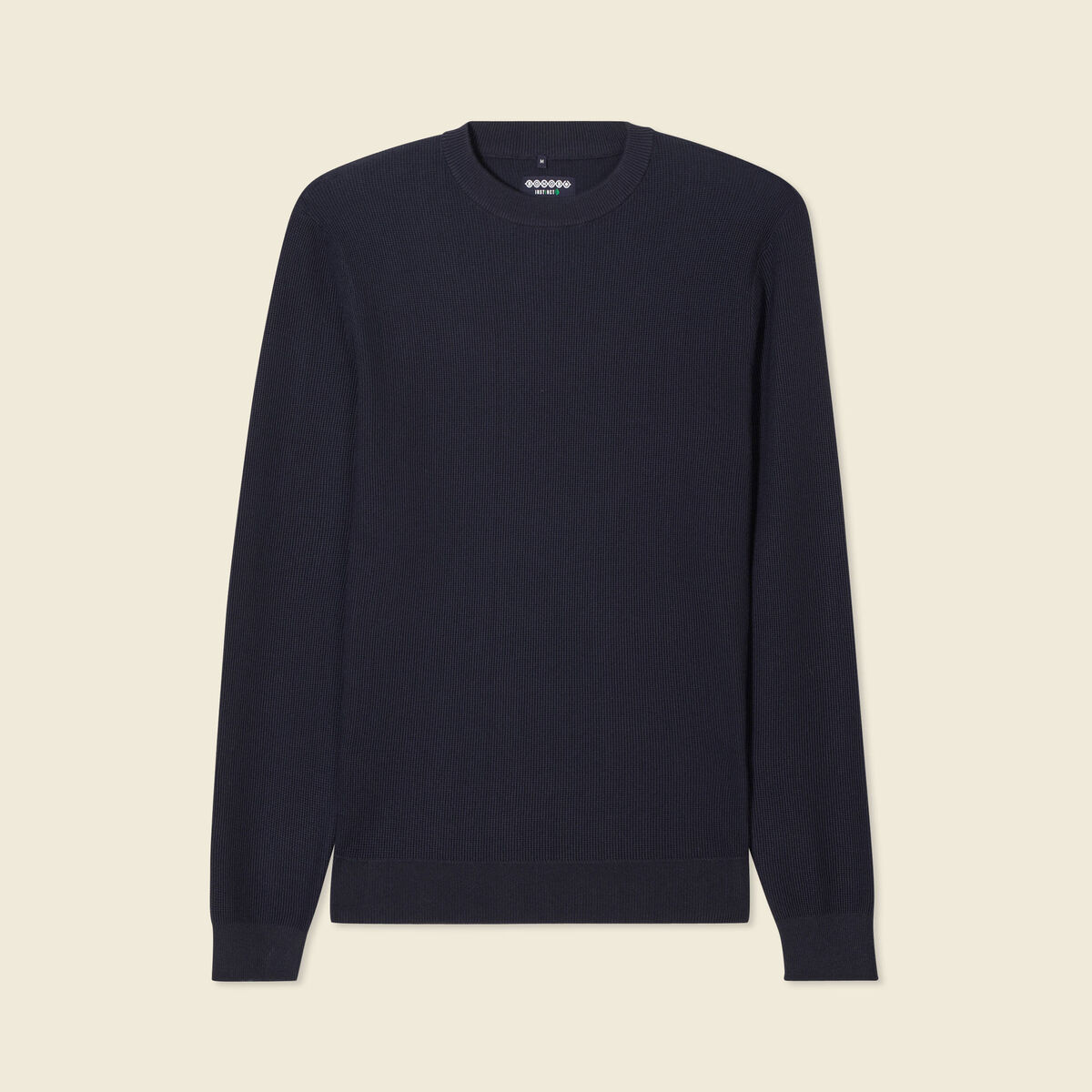 Pull éco-responsable bleu marine homme