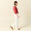 Gilet manches 3/4 rose framboise femme