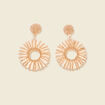 Boucles d'oreilles pendantes ecru femme