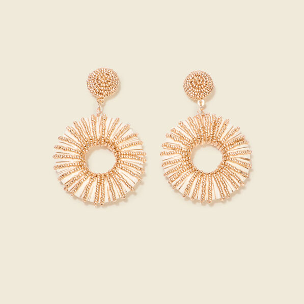 boucles doreilles pendantes ecru femme Boucles d'oreilles pendantes ecru femme