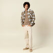 Pull manches longues col rond taupe homme