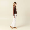 T-shirt manches longues marron cognac femme