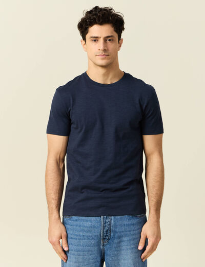T-shirt Instinct col rond bleu marine homme