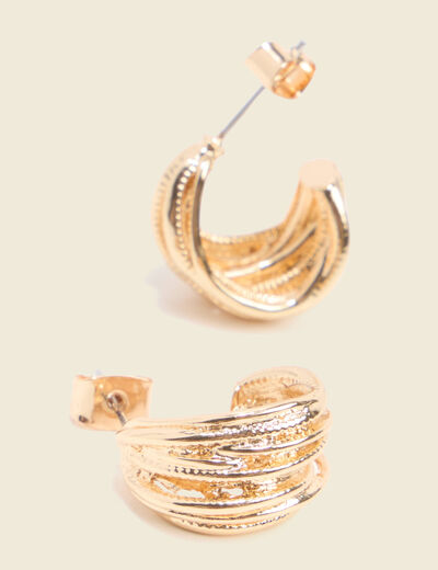 Boucles d'oreilles couleur or femme