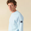 Sweat manches longues avec broderie bleu ciel homme