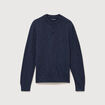 Pull manches longues bleu marine homme