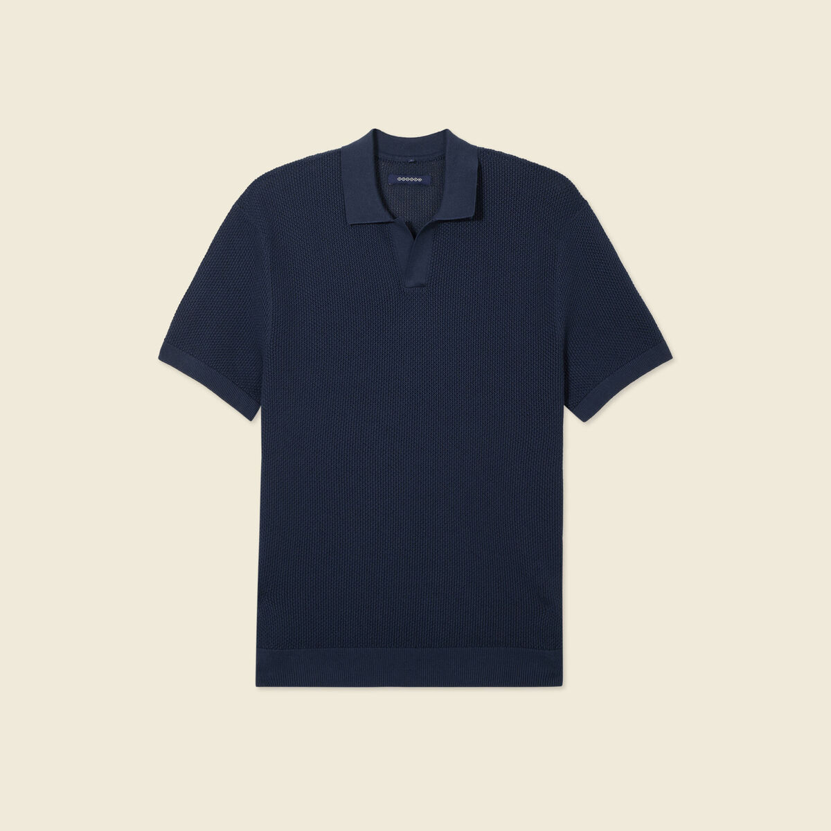 Polo manches courtes bleu marine homme