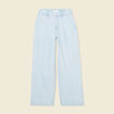 Jeans large à pinces denim bleach femme