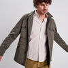 Veste droite boutonnee vert kaki homme